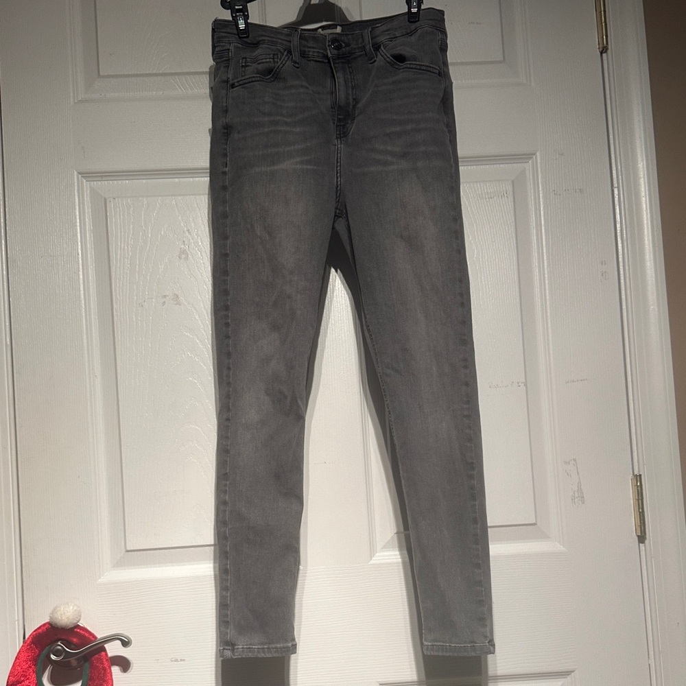Topshop Charcoal Skinny Jeans